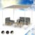 Blumfeldt Pergola, Metall Pavillon mit Polyester Schiebedach und Bodenrollen, Sonnensegel mit Gestell, Mobile Überdachung Freistehend, Sonnenschutz…