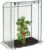 Relaxdays Tomatengewächshaus, PVC-Folie, HBT: 170 x 130 x 75 cm, begehbares Foliengewächshaus mit Tür, transparent/grün